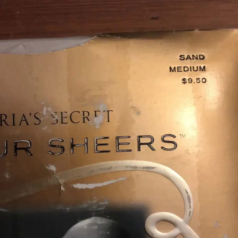NWT Vintage Victoria's Secret Glamour Sheers Lace Top Thigh Highs size medium